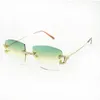 Brand new metal claw diamond sunglasses 4189706 with 60 mm large sun lenses for men and women