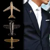 Pins broches moda liga esmalte broches mulheres homens cristal avião broche strass aeronaves lapela pino terno colar roupas acessórios 231202