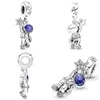 Pierres précieuses en vrac en argent sterling 925 série Galaxy astronaute biscuits de Noël breloque à perles bracelet original bijoux à bricoler soi-même pour femme