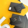 2021 Designer Card Holder Men Womens Cards Holders Black Lambskin Mini Wallets Coin purse pocket Interior Slot Pockets Genuine Lea234o