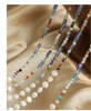 Колье Минар, многоцветное ожерелье ручной работы из натурального камня с пресноводным жемчугом для женщин, 18-каратное золото с PVD-покрытием, титановая сталь