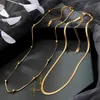 Girocolli Collane piatte in acciaio inossidabile multistrato vintage per le donne Collana con catena a forma di serpente in oro Girocollo con ciondolo Boho Gioielli di moda GiftChokers228W