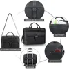 Aktentaschen Herren Aktentasche für Business/Reise Leder Computer Büro Arbeitstasche Wasserabweisende Laptoptasche Schwarz 231204