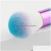 Makeup Brushes Rainbow Handle Foundation Single Brush Concealer Powder Blusher Woman Cosmetic Fashion Drop Delivery Health Beauty To Dhfop