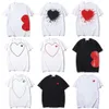 IXJL Play T-shirt da uomo Stilista Camicia casual T-shirt in cotone ricamato con occhi d'amore T-shirt allentata T-shirt a maniche corte stampata stile coppia