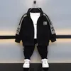 Clothing Sets Kids Boys Spring and Autumn Suit 2023 Fashionable Children's Sports Two Piece Set Handsome Fashion Trend 231204