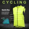 Cykeljackor x-tiger vindtät cykelväst regntät ärmlös reflekterande säkerhet Vest Bike Jacket Utomhus Sport snabbtorkad regnjacka 231204