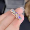 Cluster Rings Faceted Ethiopian Opal Ring Victorian Engagment Solid 925 Sterling Silver Jewelry For Women Gift