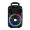 Lighting Portable New Amplifiers Speaker Bluetooth Subwoofer Tf Audio Usb Fm Aux Input Multi-Function Rechargeable Battery Disco