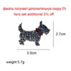 Broches CINDY XIANG Strass Schnauzer Hond Broche Sherry Pin Blauwe Kleur Dieren Sieraden Schattige Kleine Winter Accessoires Hoge Kwaliteit