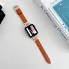 Designer Leather Watch Band Smart Straps For Apple Watch Band Ultra 38mm 42mm 44mm 45mm IWatch Band Series 8 9 4 5 6 7 Fashion Men Women Watchband