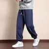 Spring Loose Drawstring Pants Straight Gym Mens Sweatpants Cargo Pants Mens Joggers Running Sports Casual Hip-Hop Stretch Pants Outdoor Streetwear Men Trousers 4XL