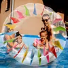 Flotador de rodillos inflable, rueda de agua colorida de 65 pulgadas, juguete de rodillo de piscina para niños y adultos al aire libre, envío gratis