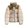 Jacke Damen Designer Marken-Damen-Khaki-Daunenjacke Europa und die Vereinigten Staaten neuer Wintermantel einfarbiger Patchwork-Mantel Mode baumwollgepolstertes Paar 2023 Z6