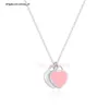 Design Pendant Neckalce luixury Brand Heart Love Necklaces for Women Stainless Steel jewelry Accessories Blue Pink Women Jewelrys party holiday Gift
