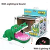 Party Masks Party Masks Creative Big Size Clogodile Mouth Dentist Bite Finger Game Funny Gags With Light Amp Sound Toy For Kids Family Dhpzw