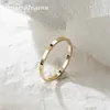 Anneaux de mariage Bague plate remplie d'or 14 carats, bague minimaliste faite à la main, bijoux délicats pour femmes, bijoux imperméables, bague résistante au ternissement 231204