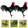 Décorations de jardin 2pcs Acrylique Poulet Stake Yards Ornement Insert Signe Jardinage