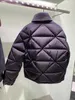 Men's Down Parkas Designer P Family's Nouvelle lettre d'hiver imprimée motif diamant pain doudoune PRA unisexe oie blanche C9TL