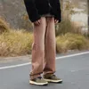 Jeans pour hommes Bleu Brown Baggy Hommes surdimensionnés jambe large japonais streetwear hip-hop lâche vintage hommes denim pantalon