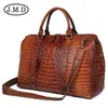 J M D högkvalitativt läder alligator mönster kvinnor handväskor dufflel bagage väska fashoin mäns resväska axelväska 60033399