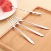 Forks 5/10/20pcs Fruit Stainless Steel Snack Cake Dessert Multifunctional Two-Toothed Fork Western Tableware Kitchen Tools