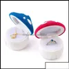 Jewelry Boxes Jewelry Boxes 1 Piece Lovely Mushroom Gift Box Holder Veet Wedding Engagement Ring For Earrings Necklaces Display J Drop Dh4Gm