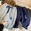 Broek Winter Kinderen Jongen Sportkleding Broek 0-10Years Peuter Kinderen Elastische Taille Fluwelen Jogger Broek Warme Bodem Uitloper Kleding 231204