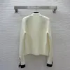 1203 L 2023 piste automne marque même Style pull à manches longues col en V femmes vêtements de haute qualité blanc femmes weiniG23112047