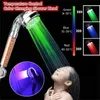 Banyo Duş Başlıkları Sıcaklık Kontrol Renk Değişen LED Yüksek Basınçlı Anyon Spa Kafa Su Tasarrufu El Duş Başlıkları 231205