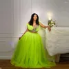 Юбки Зеленая Тюлевая длинная юбка с высокой талией для девочек, бальное платье на день рождения, эластичная пачка, цвет и размер на заказ для женщин