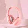 Wireless BT Headwear Headphones Over Ear Wired Foldable Headset Noise-cancelling Computer Game Earbuds Stylish Solid Color