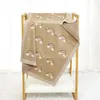 Koce Sweatling S Born Swaddle Wrap 90*70 cm Oddychający dzianinowie chłopcy Dziewczyny Crib Cellular Toddler Dzieci rzucają kołdrę odbiorczą 231204