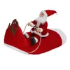 Abbigliamento per cani Abbigliamento natalizio per animali domestici Costume natalizio per animali domestici Babbo Natale che cavalca su nastro adesivo Cappotto scozzese caldo Abito da festa per cani 231205
