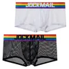 Sous-vêtements Sexy Boxer Hommes Gay Sous-vêtements Coton Rainbow Mesh Thermique Shorts Pijama Cuecas Masculinas Calzoncillos Hombre Slip