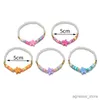 Chain 5Pcs/set Handmade Flower Charm White Beads Bracelet for Girls Kids Friendship Party Birthday Jewelry Gift R231205