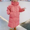 Down Coat Children's Winter Jacket for Girl Long Warm Parka Down Cotton Coat New Kids Windbreaker Cold Clothes Teenager Overcoat Snow Wear Q231205