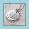 Pendant Necklaces Europe Heart Jewelry I Love You To The Moon And Back Sun Pendant Necklace Valentines Day Gift Wholesale Fashion Drop Dhap9