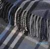 Sjaals winter kasjmier sjaal voor mannen plaid kleur warme pashmina sjaalkop wrap kwast sjaals gebreide mannen foulard