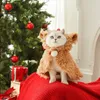 Dog Apparel Pet Christmas Elk Cloak Cat Winter Warm Cloak Dog Cute Pet Clothes Cat Coat Thickened Dog Autumn Winter Cloak Pet Supplies 231205