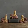 Tea husdjur personlig kreativ amitabha Buddha tibetansk hemceremoni snida små ornament bildekoration