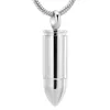 Top Polishing Bullet Urn Ash Holder Keepsake Jewelry Men Women Necklace Stainless Steel Cremation Pendants and Charms275K