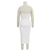 2024 Kobiety sukienki mody sukienki pasa startowego Nowe zasilanie uczucie Diamond Bandage Spódnica seksowna Split Pure Desire Dress Slim Fit