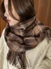 Bufandas Imitación Cashmere Mujeres Bufanda Invierno Preppy Estilo Vintage Plaid Scarve Pashmina Mujer Foulard Manta Wrap Shawl Pareo 231205