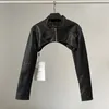 Chaquetas de mujer PU Chic Vintage negro de cuero sintético con cremallera abrigo con cremallera chaqueta de motociclista mujeres niñas bata Top High Street trajes Bomber