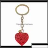 Keychains & Lanyards Keychains Lanyards Aessories20Pcs/Lot Wholesale Hollow Heart Fashion Charm Cute Purse Bag Pendant Car Keyring Cha Dhhvp