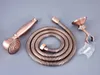 Bathroom Shower Heads Antique Red Copper Brass Telephone Shape Hand Spray Bracket Handheld head 15m Held Head Hose mhh128 231205