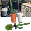 Ensemble d'accessoires de bain, brosse de toilette innovante à tête Dense en plastique, mignon Cactus, nettoyeur de nettoyage à Long manche pour Home269R