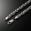 6mm Classic Mens Silver Byzantine Necklace Stainless Steel Chain Jewelry 45cm 50cm 60cm 70cm 75cm3040