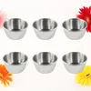 Dinnerware Sets 6PCS Dipping Cups Condiment Bowls Stainless Steel Sauce Serving For Home Restaurant Barbecue